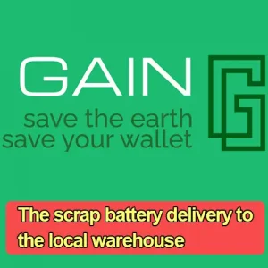 The scrap battery delivery to the local warehouse